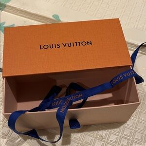 Small Louis Vuitton empty gift Box with Blue Ribbon